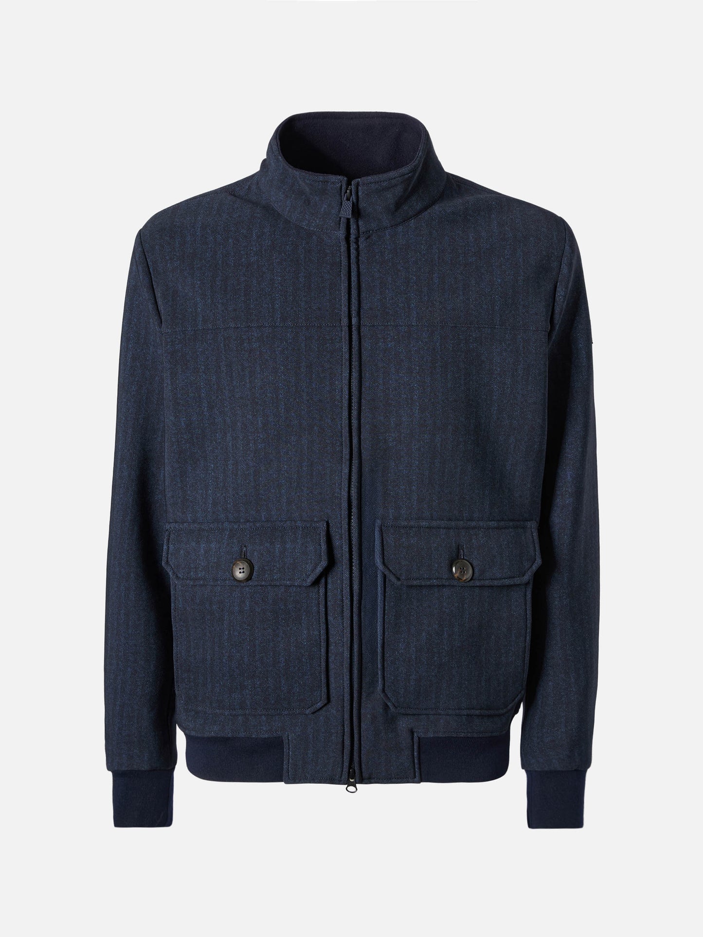 Chaqueta térmica Byron con estampado de espiga azul