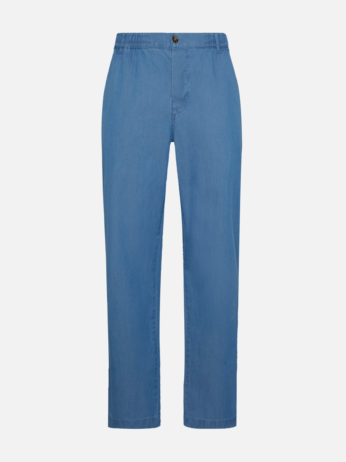 Calais denim blue chambray pants with drawstring - MC2 Saint Barth