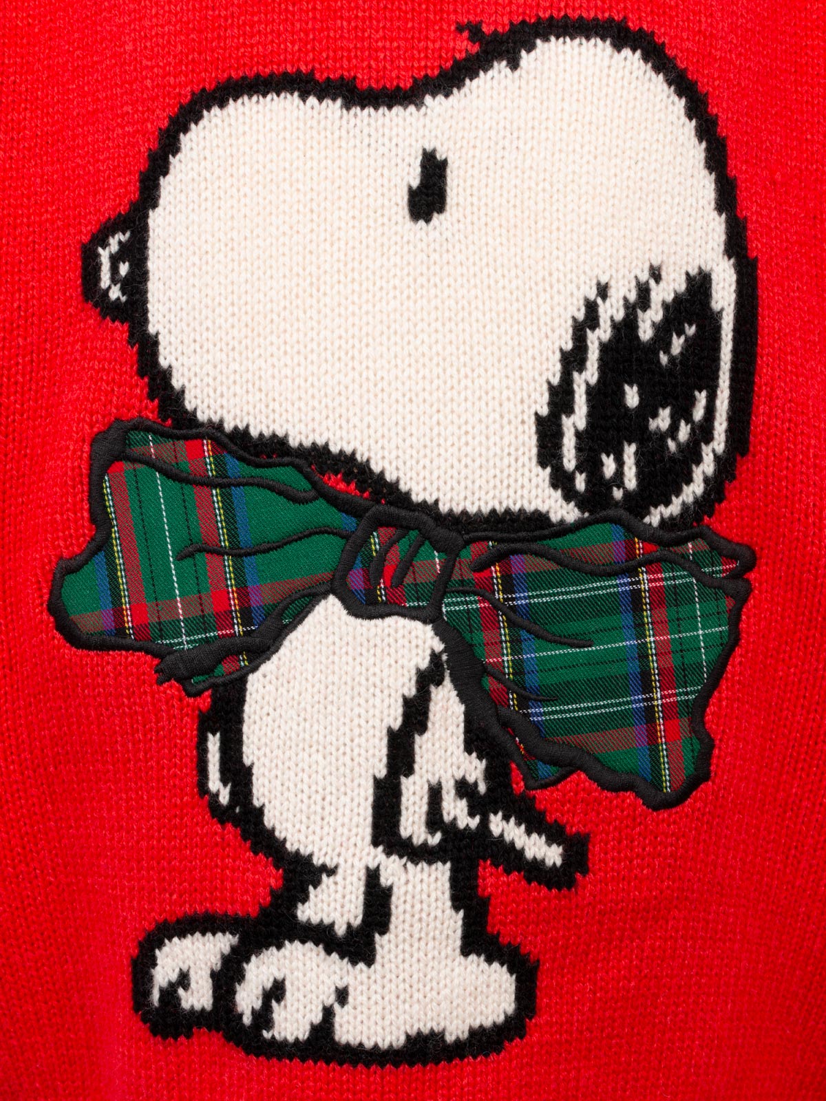 Girl red sweater Calia with Snoopy patch | SNOOPY PEANUTS SPECIAL EDITION - MC2 Saint Barth