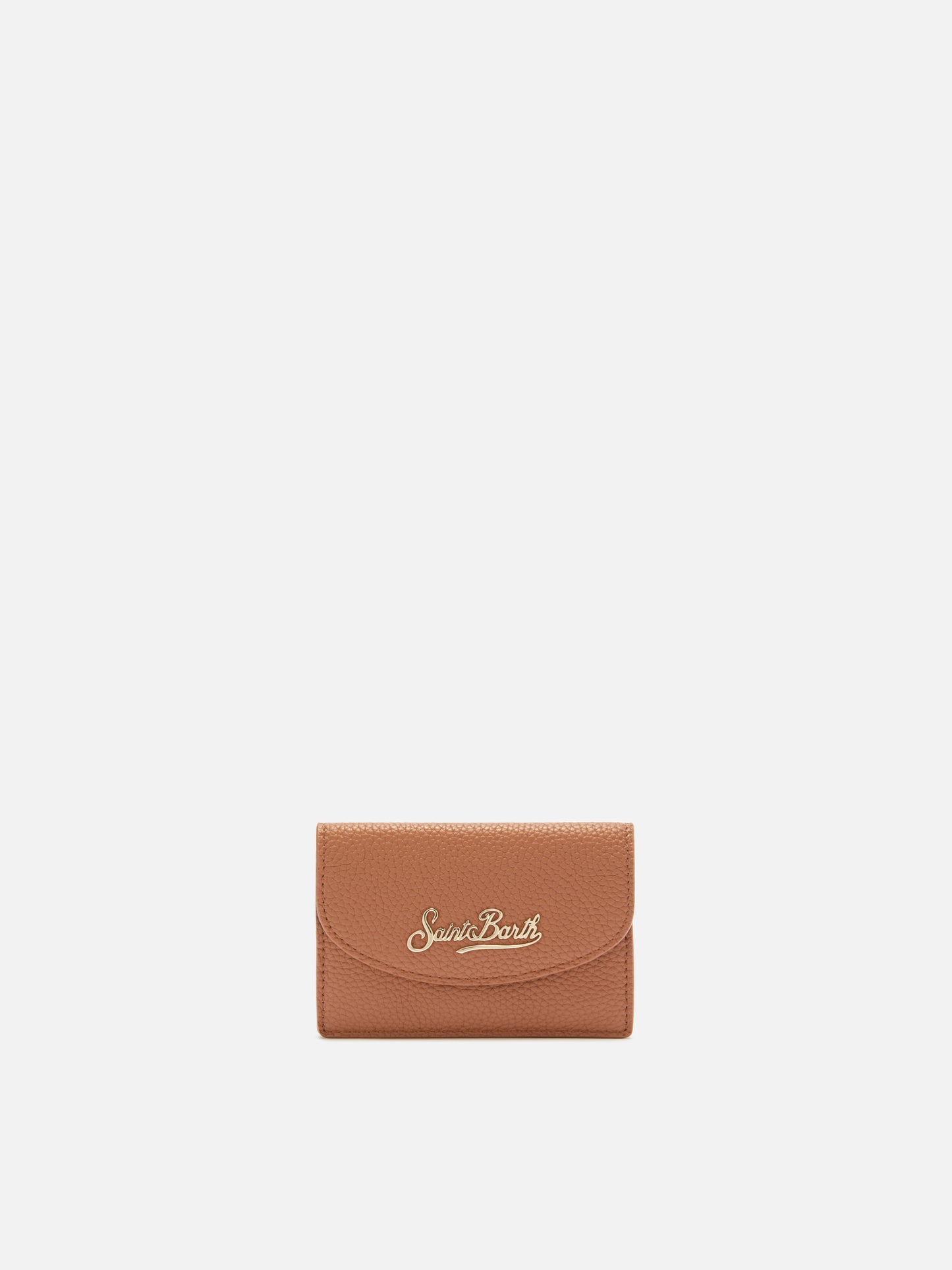 Card Holder in hammered tan leather