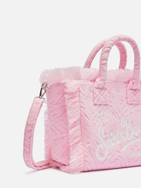 Colette Sponge pink zebra embossed terry handbag - MC2 Saint Barth