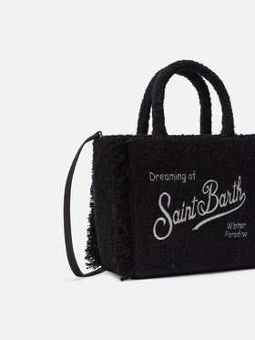 Colette Tweed Handbag in black wool blend