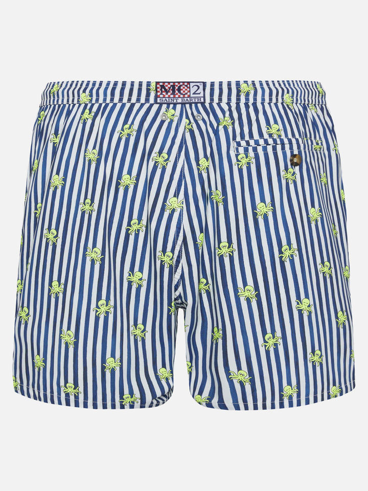 Comfort Light swim shorts with octopus print - MC2 Saint Barth