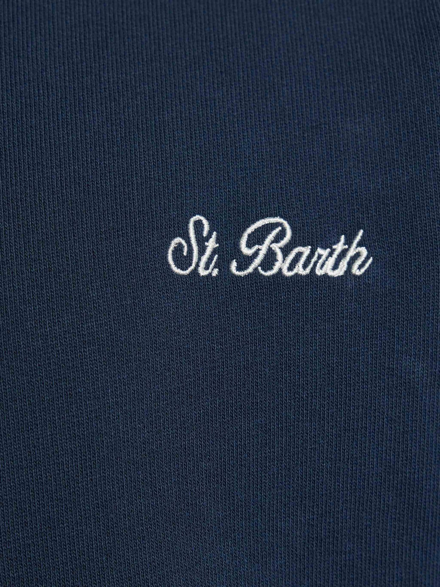 Boy crewneck cotton fleece sweatshirt Cooper Jr with embroidery - MC2 Saint Barth