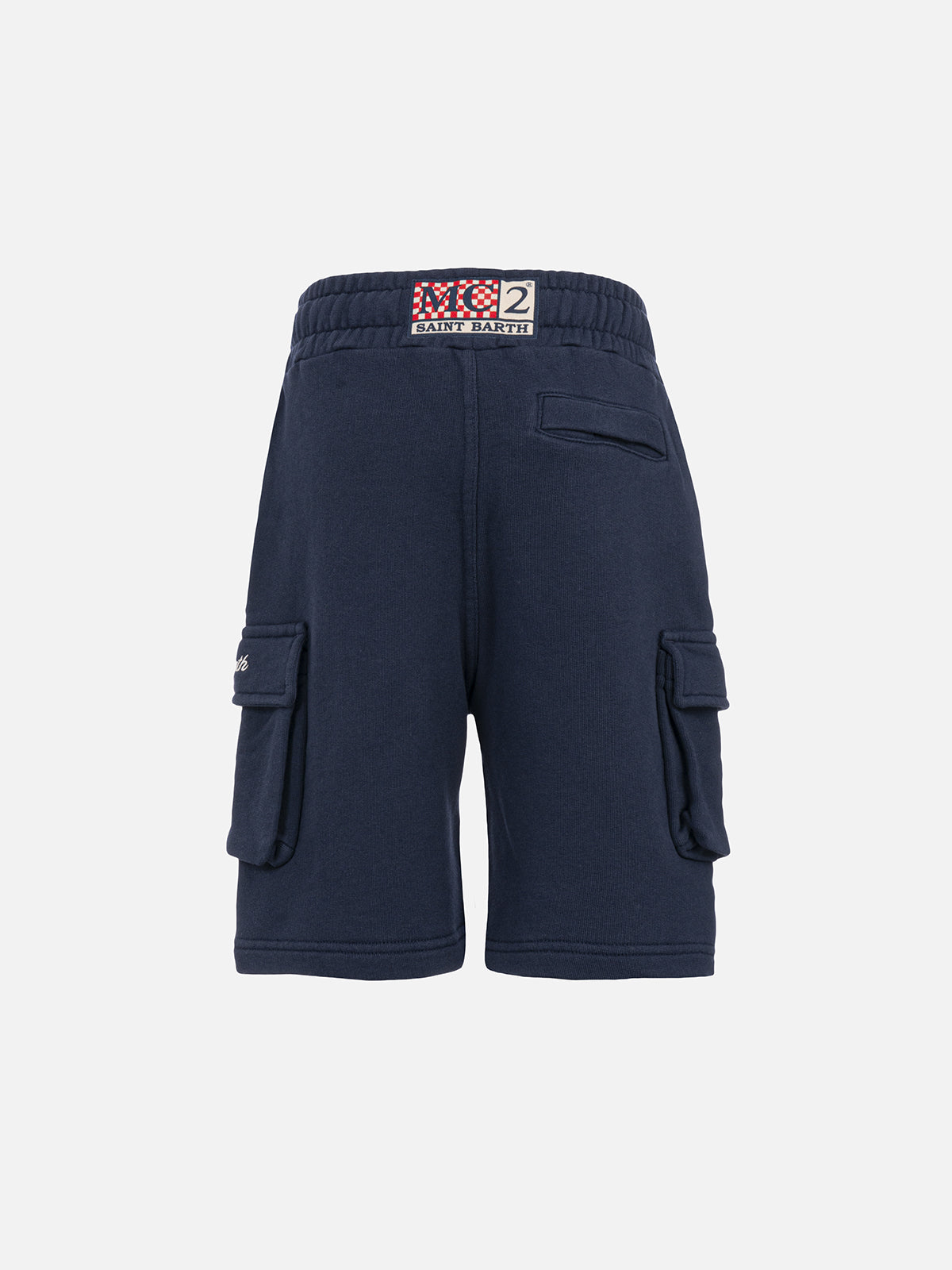 Boy navy blue cargo short pants Cargy - MC2 Saint Barth
