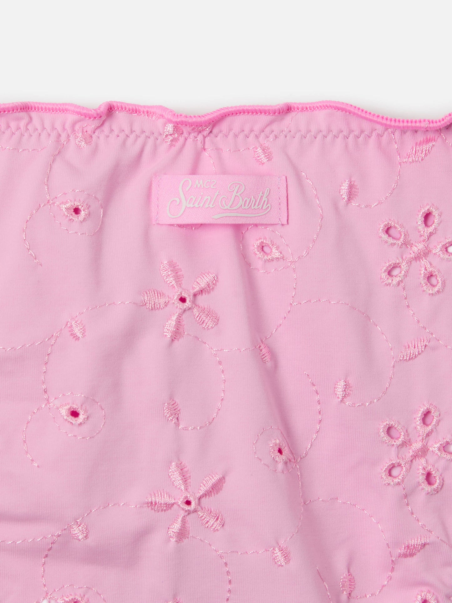 Cris sangallo bikini in pink with ruffled edges