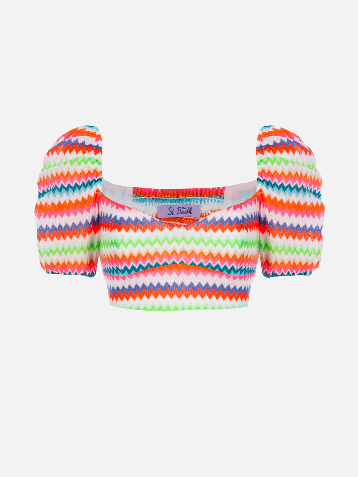 Woman raschel knit cropped top - MC2 Saint Barth