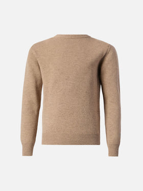 Maglione Douglas  in misto cashmere con patch Panda Trudi | TRUDI SPECIAL EDITION