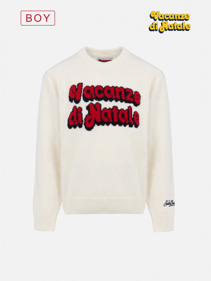Maglione girocollo da bambino Douglas con jacquard logo del film Vacanze di Natale | VACANZE DI NATALE EDIZIONE SPECIALE |