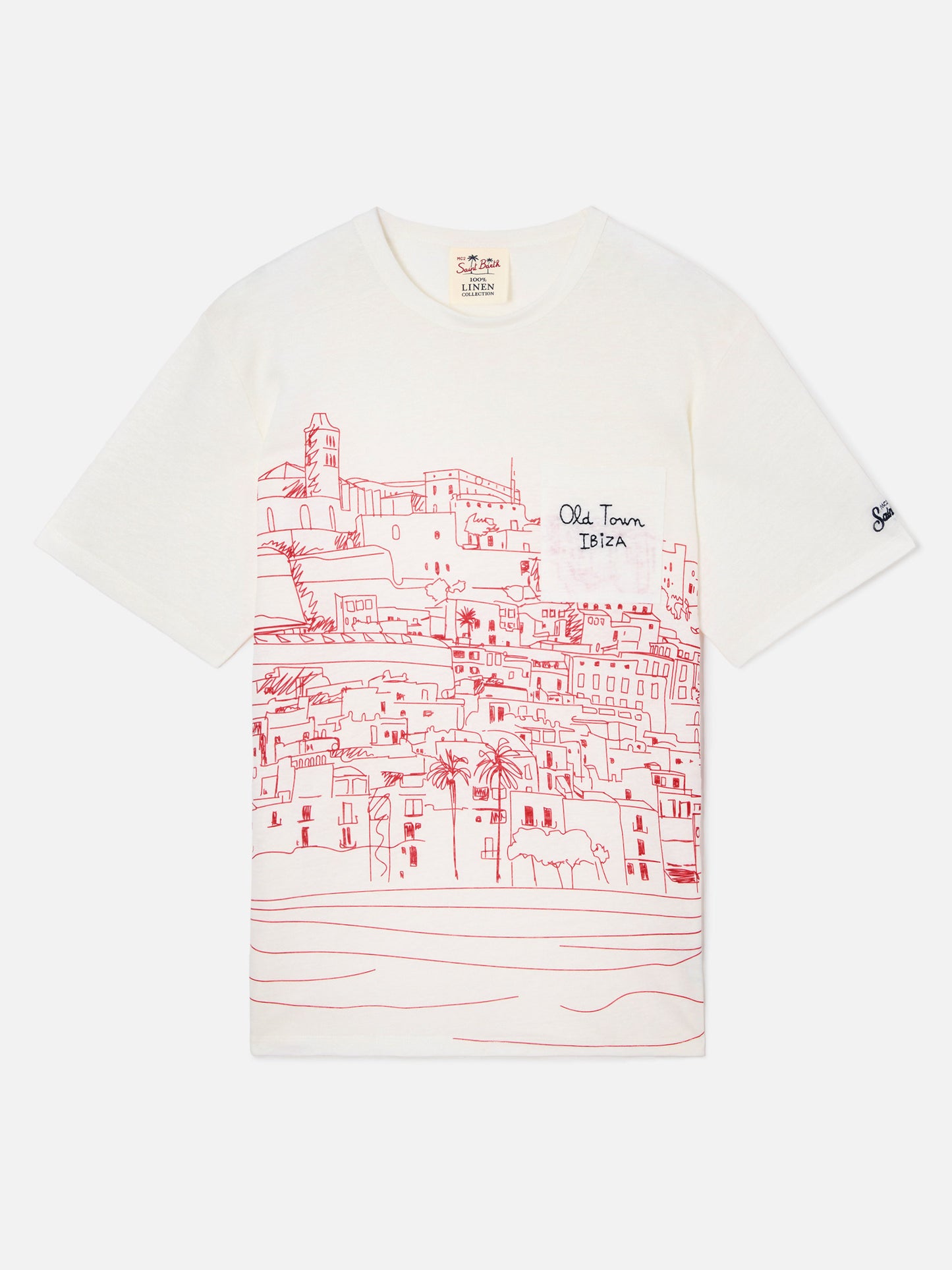 Camiseta de punto de lino Ecstasea con estampado Ibiza