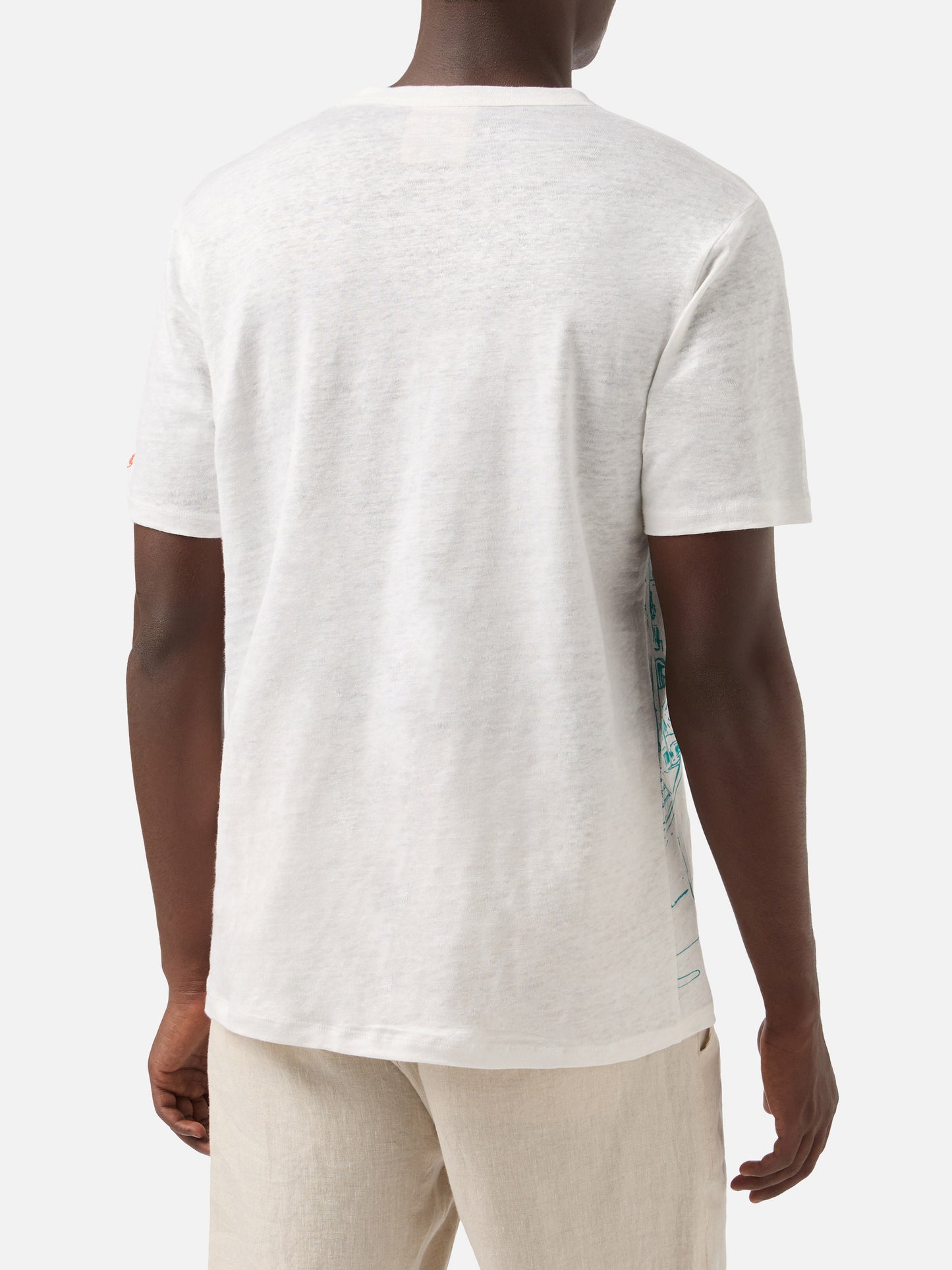 Camiseta de punto de lino Ecstasea con estampado Cannes