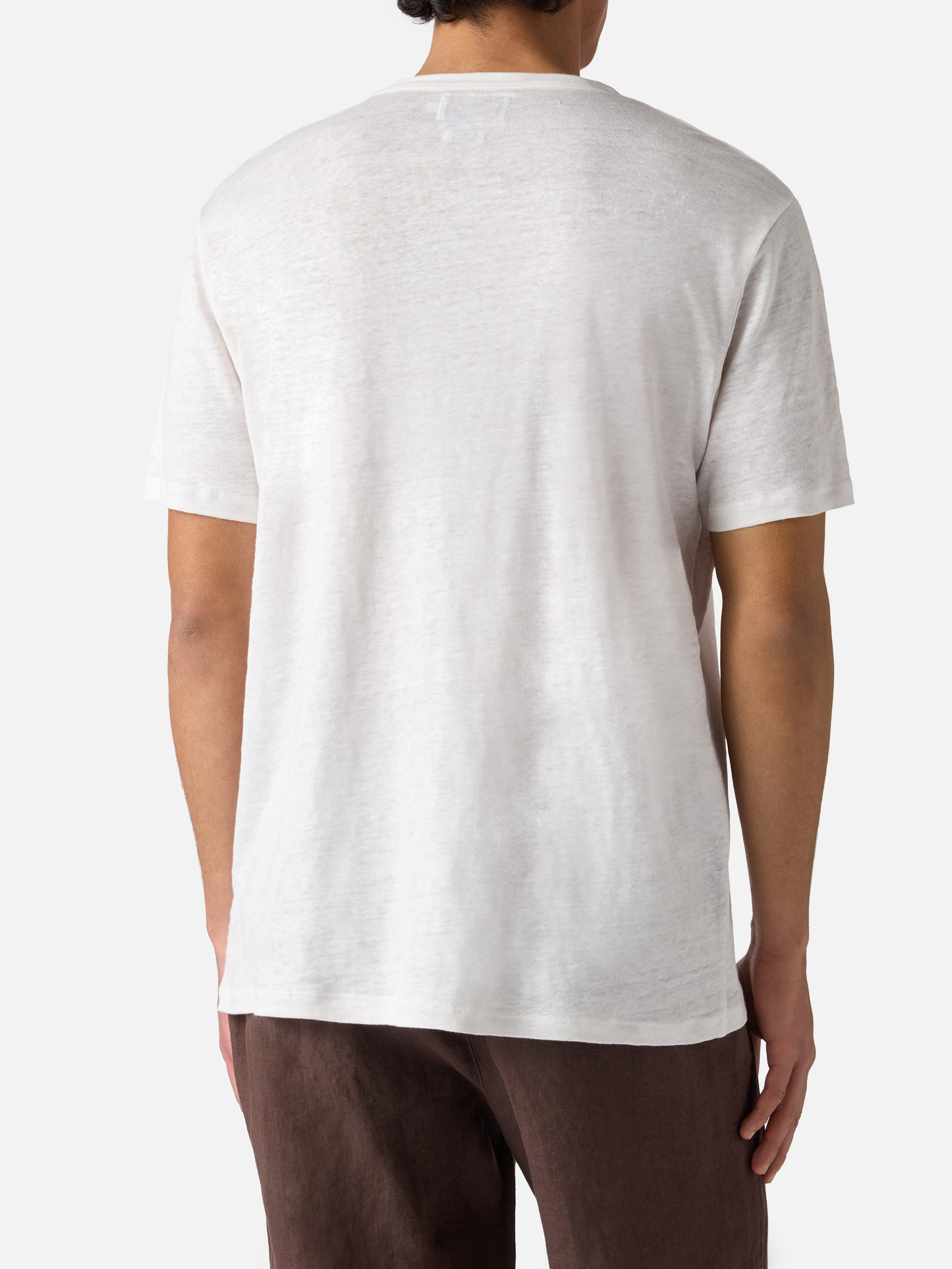 T-shirt White Ecstasea en pur lin avec broderie logo