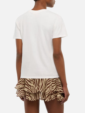 Emilie cotton t-shirt with Ciak mi girano embroidery