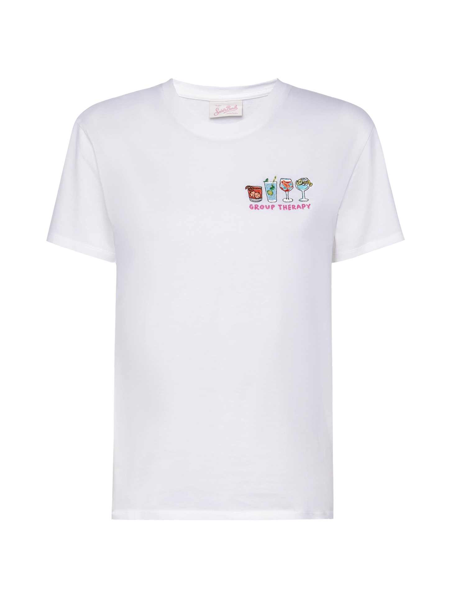 Emilie cotton t-shirt with Group therapy embroidery - MC2 Saint Barth