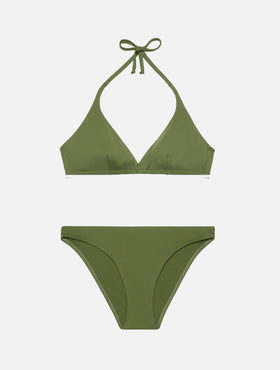 Bikini a bralette Gaia Maia color verde militare