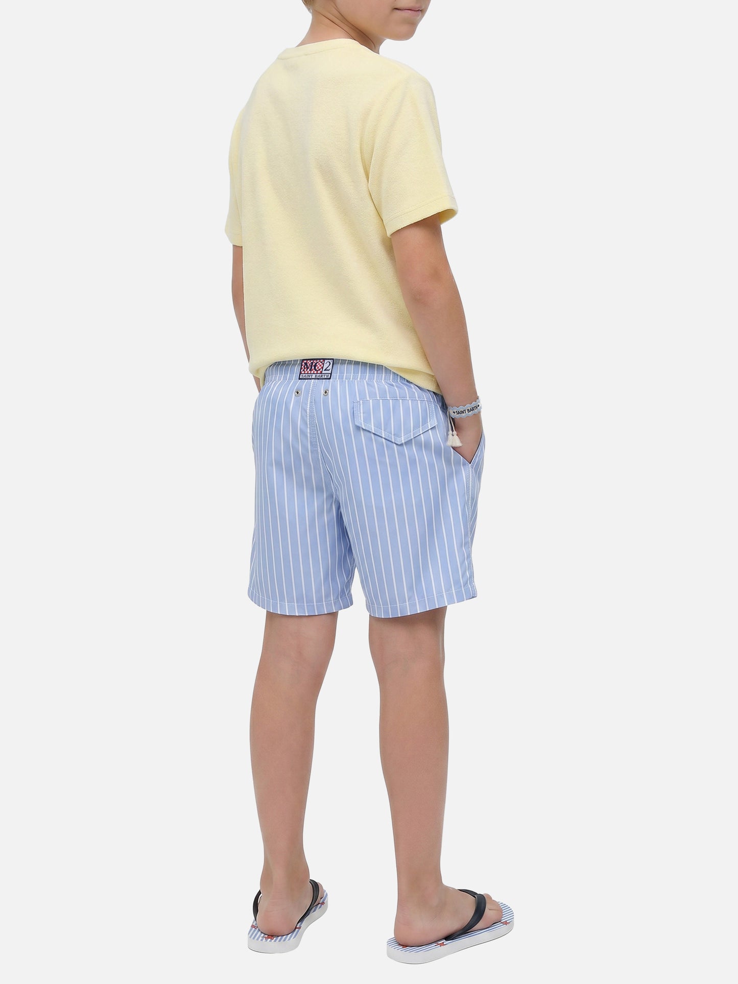 Camiseta Yellow Gary Jr de tejido con efecto rizo con logo bordado