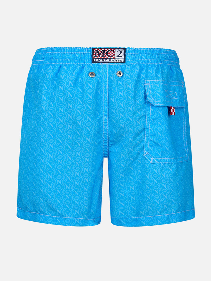 Mid-length Gustavia swim-shorts with Napoli print | SSC NAPOLI SPECIAL EDITION - MC2 Saint Barth