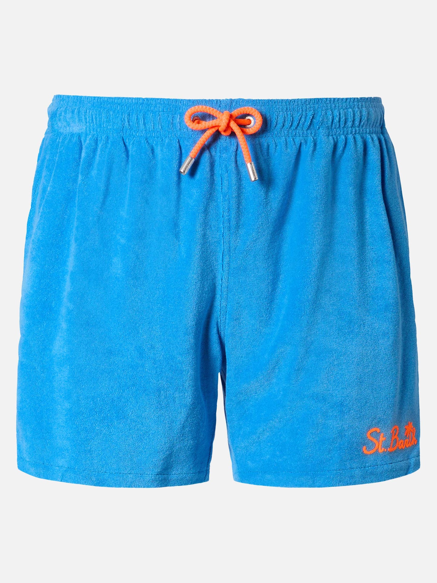 Gustavia Frottee-Badeshorts in Blau