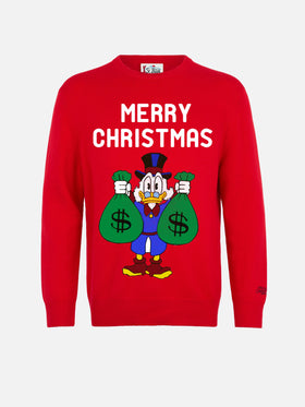 Crewneck sweater with Uncle Scrooge Merry Christmas jacquard | DISNEY SPECIAL EDITION