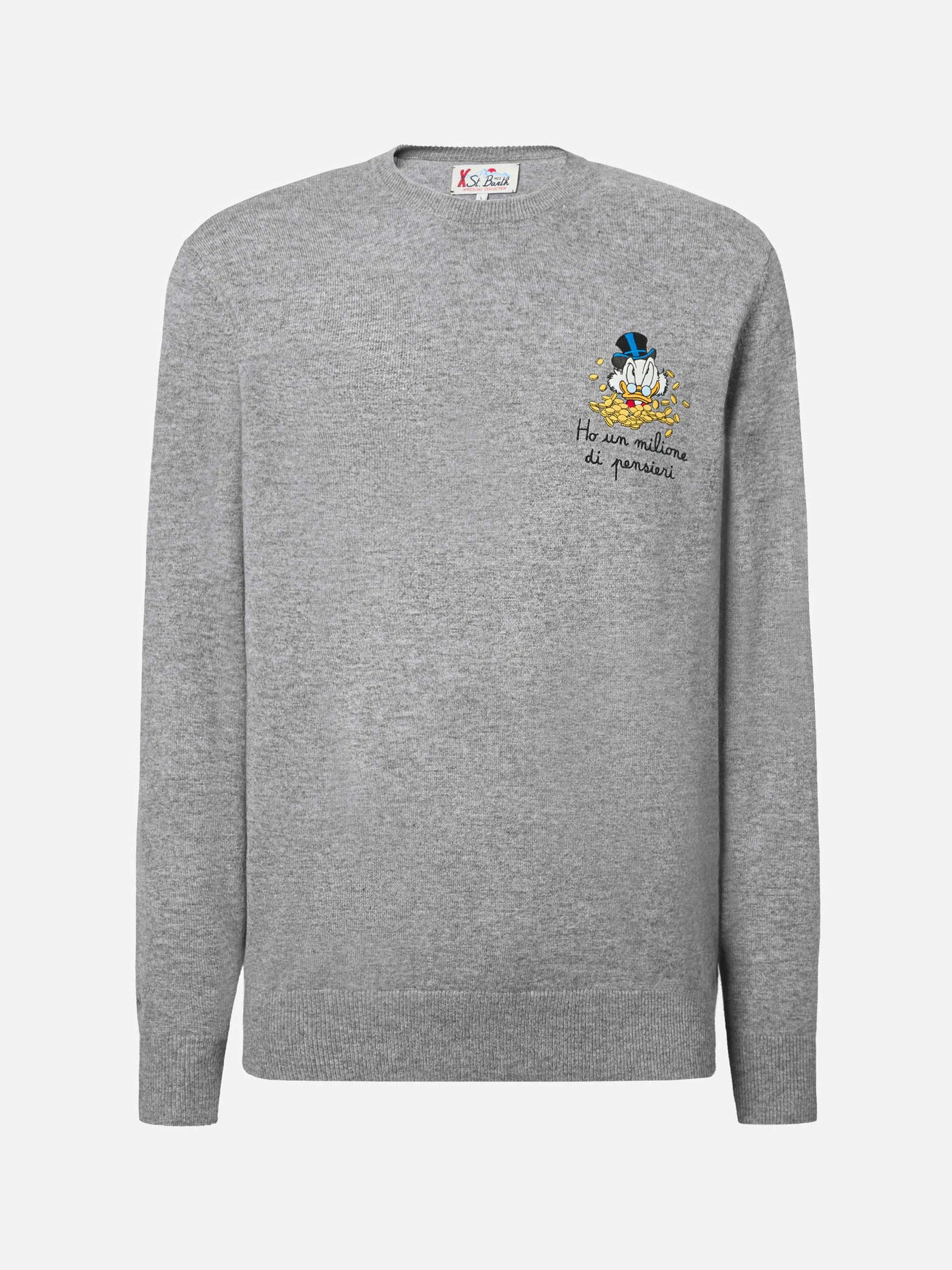 Maglione a girocollo Heron Light con ricamo zio Paperone | DISNEY SPECIAL EDITION
