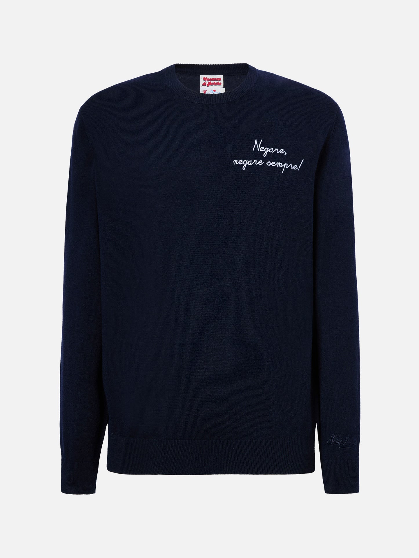 Maglione a girocollo Heron Light con ricamo Negare, negare sempre! | VACANZE DI NATALE SPECIAL EDITION