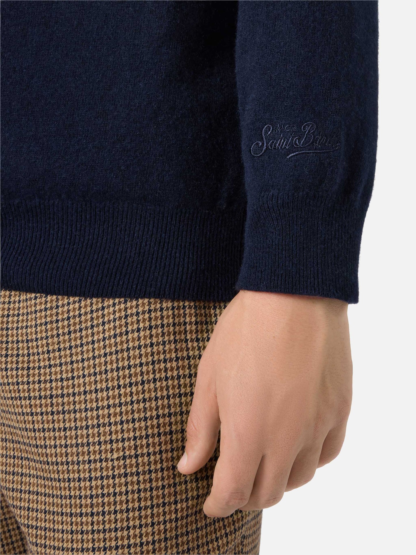 Rundhalspullover Heron Light mit Negare, negare sempre! Stickerei | VACANZE DI NATALE SONDERAUSGABE