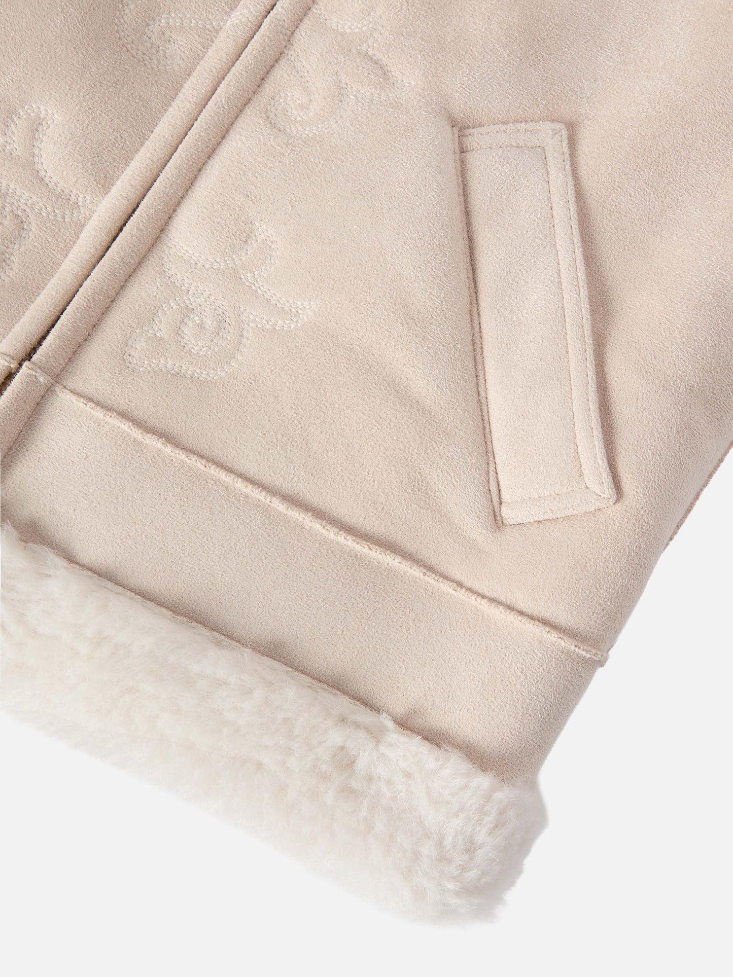 Hesketh Jr. Weste aus Kunstfell mit Westernstickerei