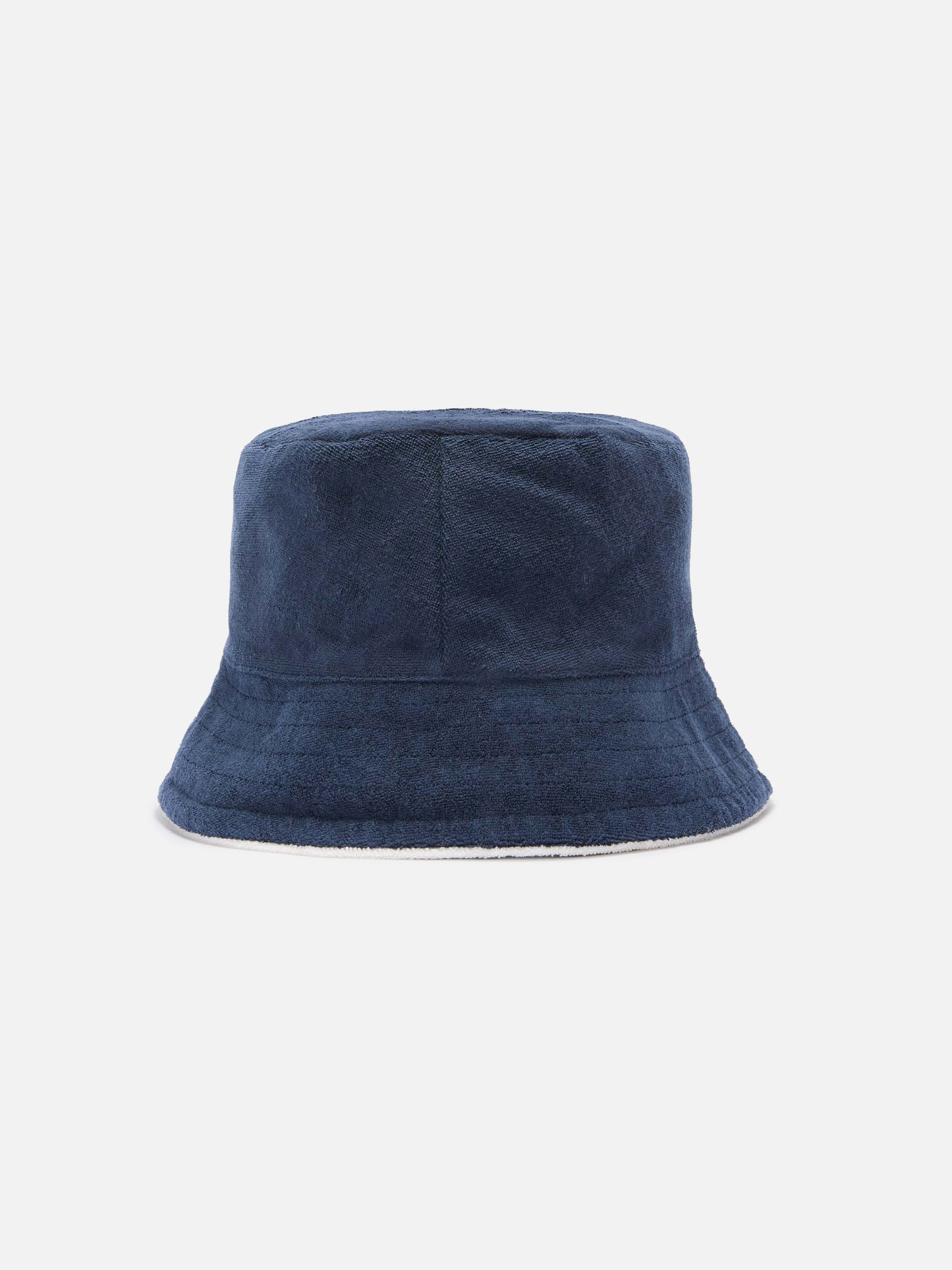 Terry bucket hat with front embroidery