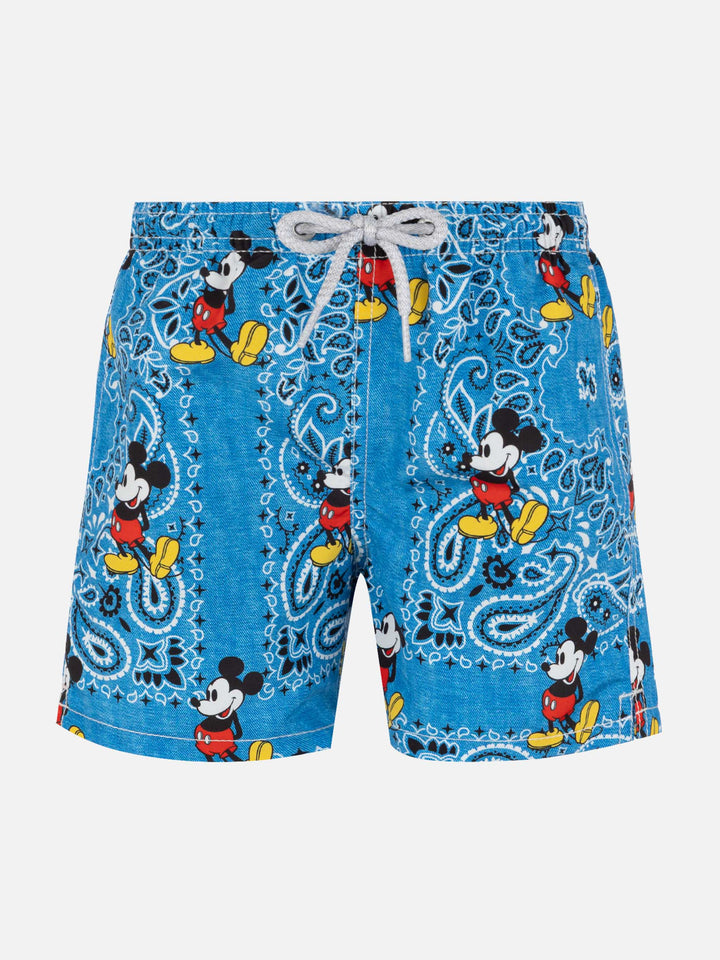 Mittellange Badeshorts aus Jeans mit Mickey-Mouse-Aufdruck | DISNEY® SPECIAL EDITION