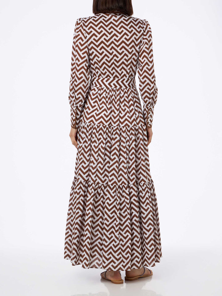 Striped print woman cotton dress Jensen - MC2 Saint Barth