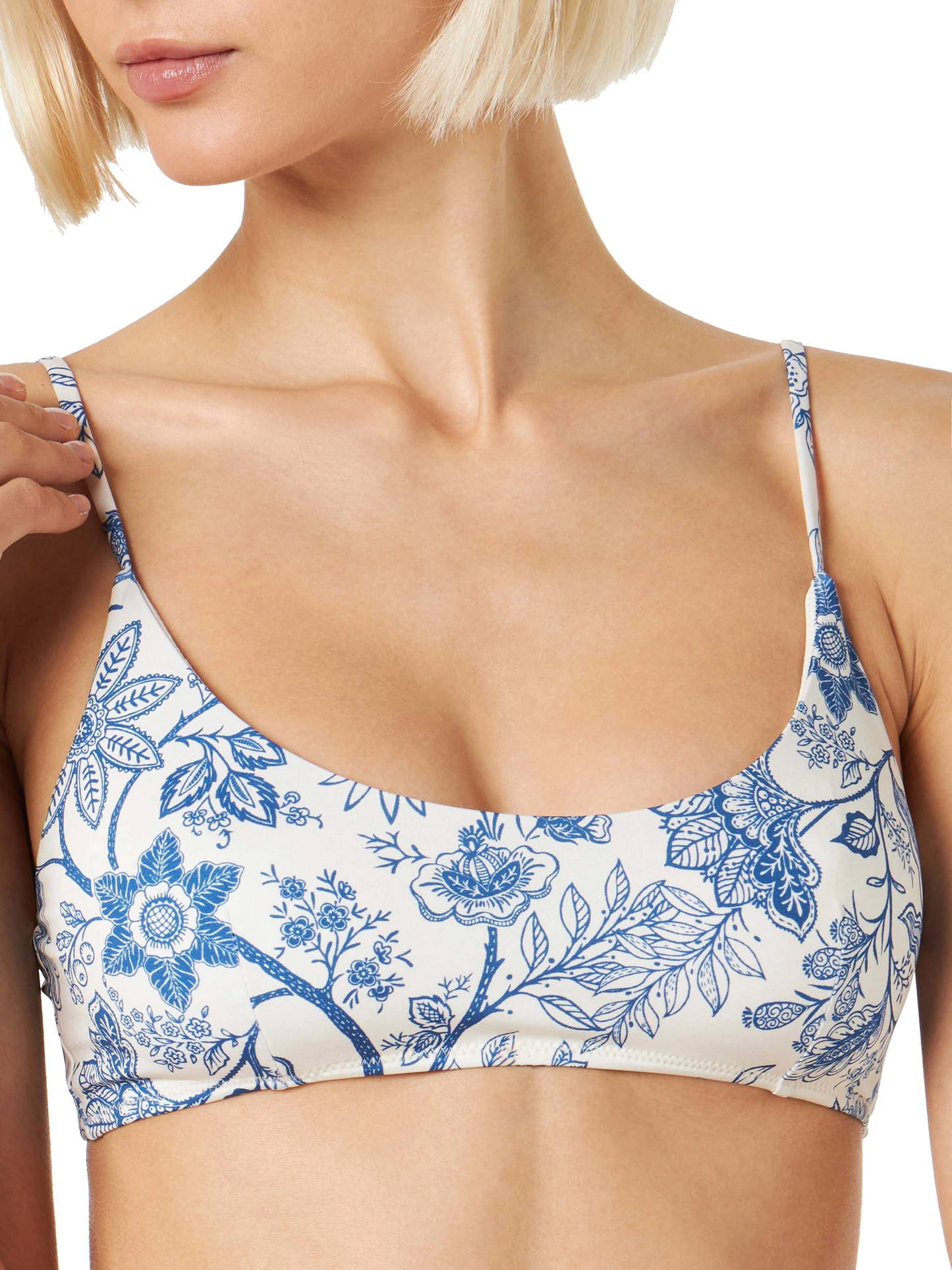 Woman bralette swimsuit with flower pattern - MC2 Saint Barth