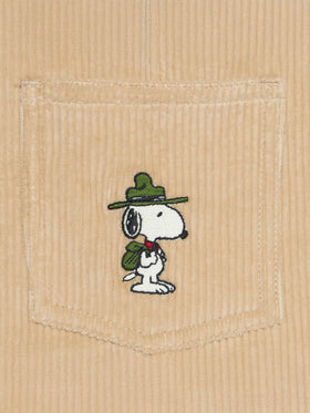 Salopette da bambino in velluto a coste con patch Snoopy | EDIZIONE SPECIALE SNOOPY PEANUTS™