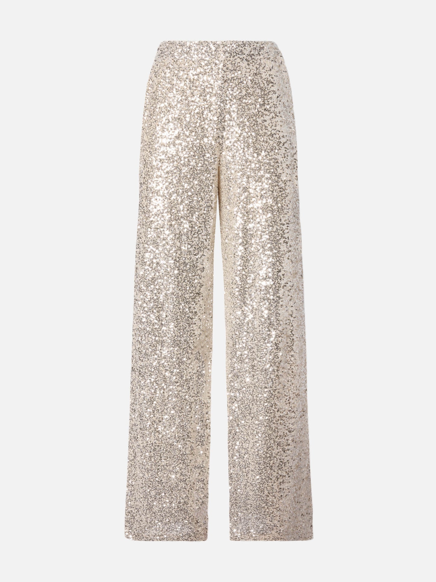 Lucette straight-leg trousers in sequin fabric gold