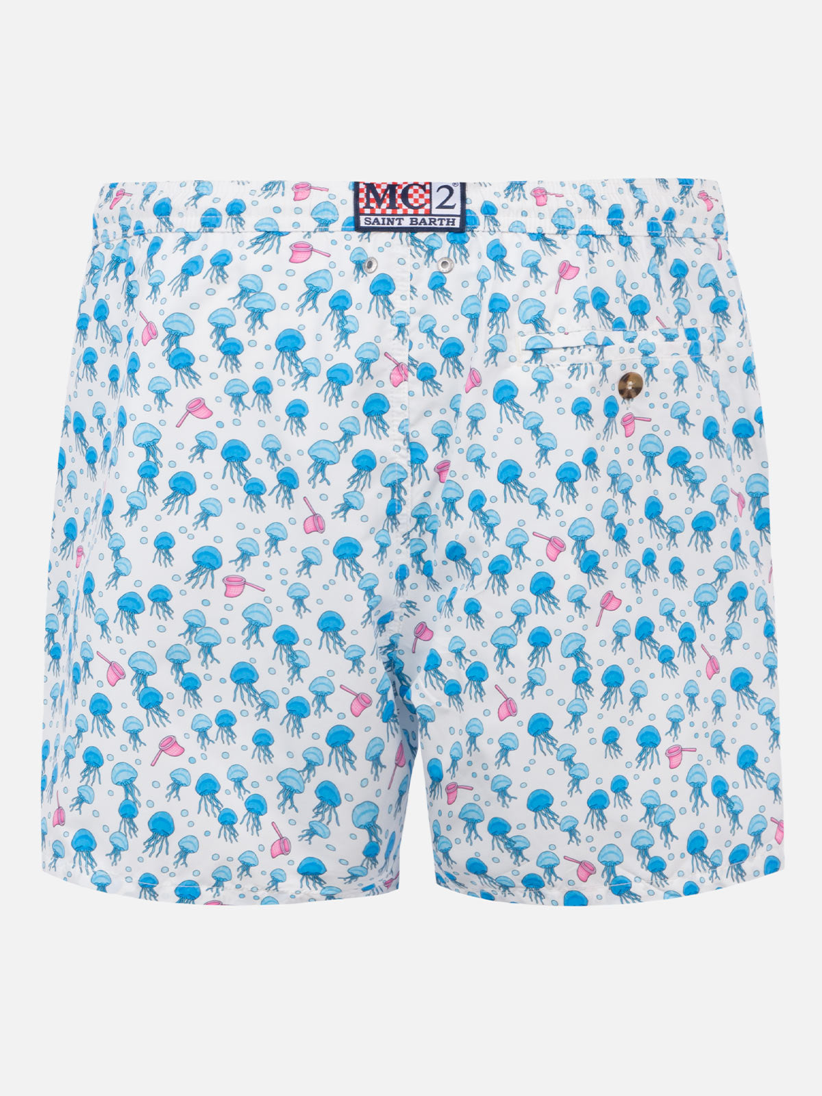 Man light fabric swim shorts with jellyfish print - MC2 Saint Barth