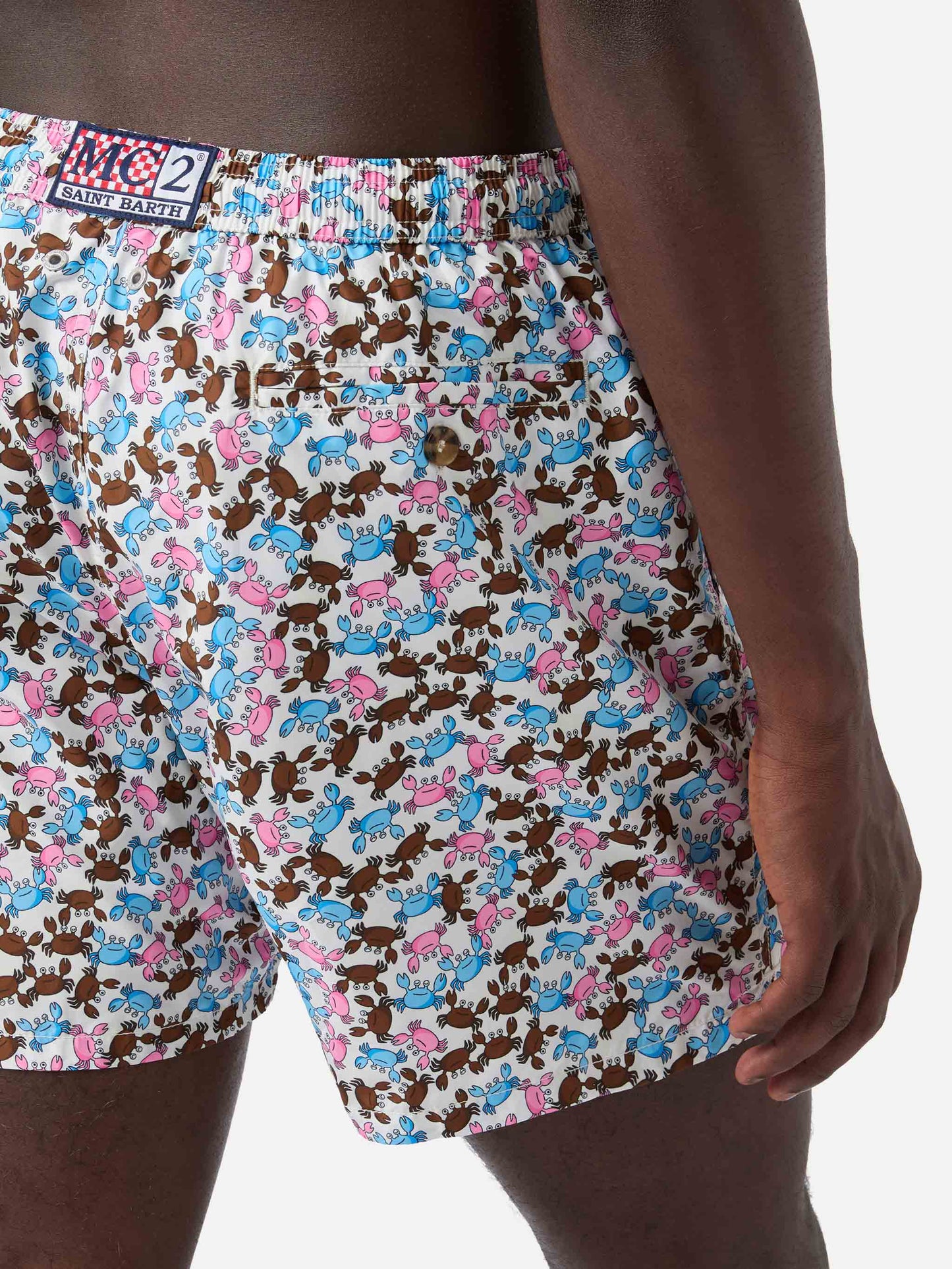Short de bain Lighting Micro Fantasy à imprimé crabe multicolore
