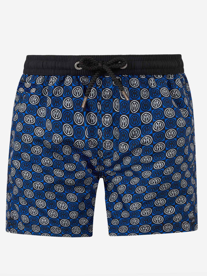 Lightweight fabric swim shorts Lighting with Inter print | INTER FC SPECIAL EDITION - MC2 Saint Barth