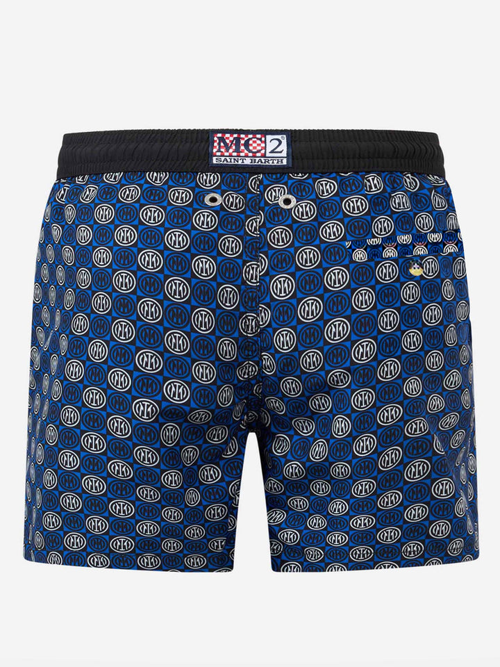 Lightweight fabric swim shorts Lighting with Inter print | INTER FC SPECIAL EDITION - MC2 Saint Barth