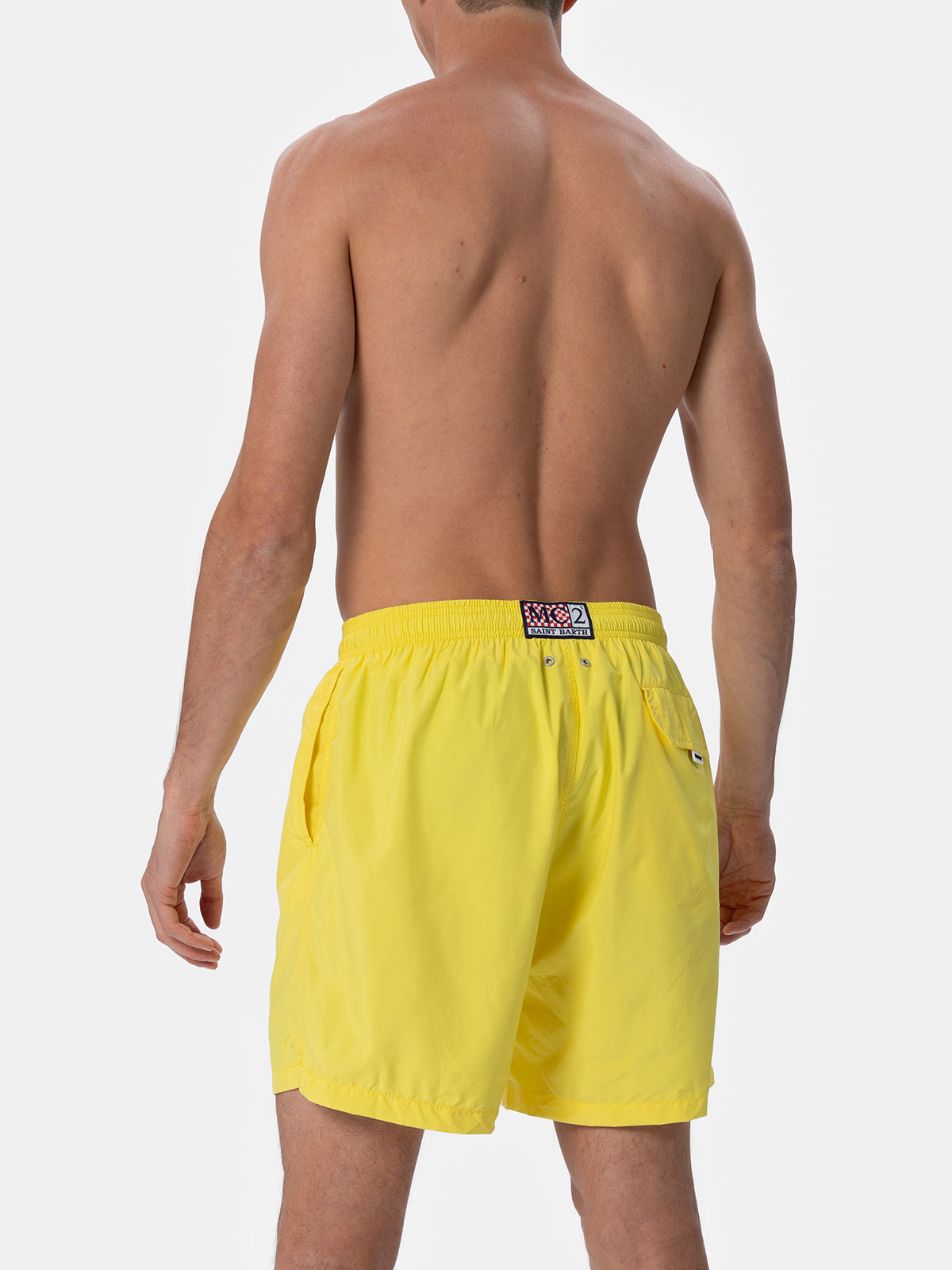 Man lightweight fabric light yellow swim shorts Lighting Pantone | PANTONE® SPECIAL EDITION - MC2 Saint Barth