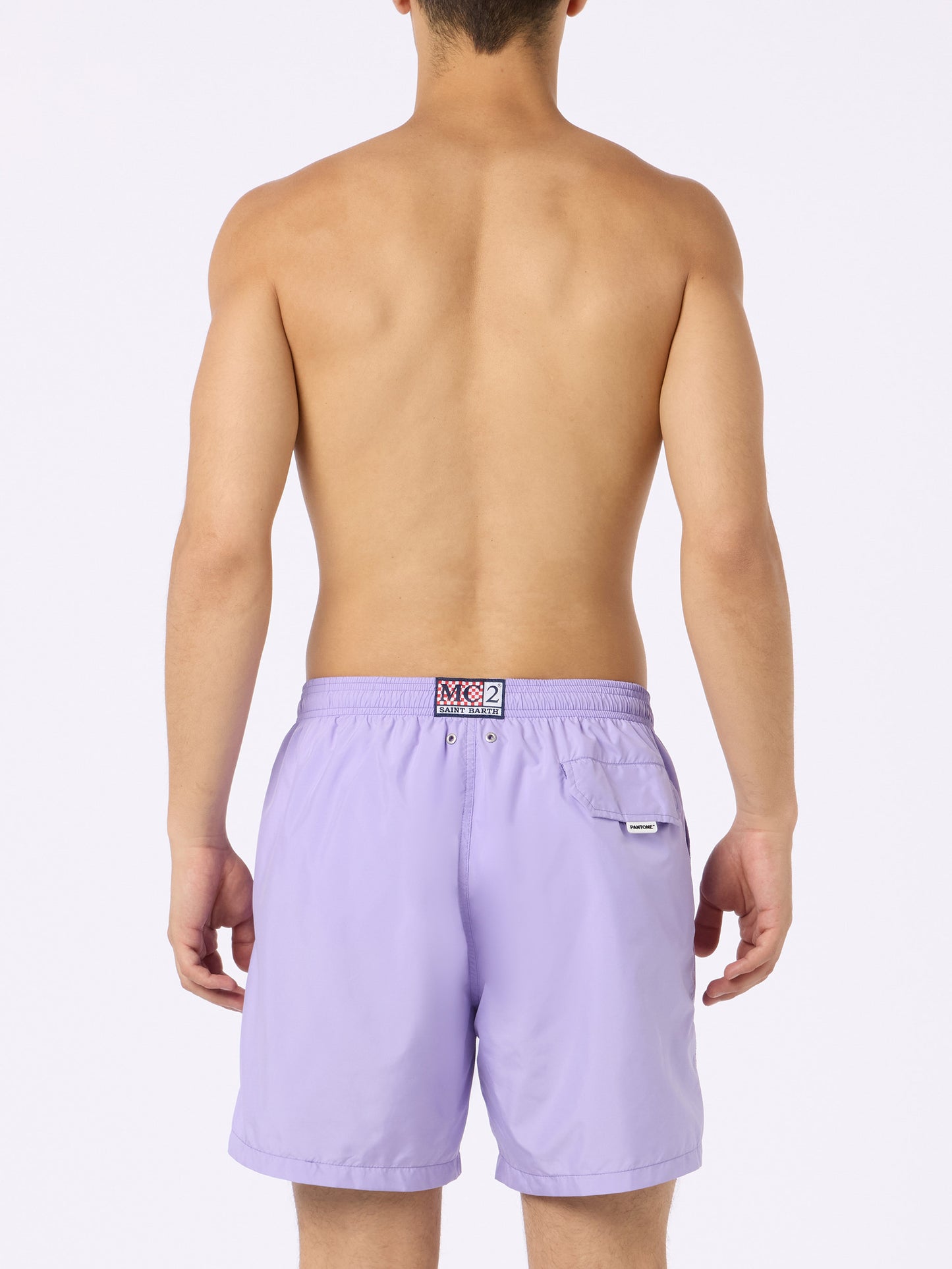 Man lightweight fabric lilac swim-shorts Lighting Pantone | PANTONE® SPECIAL EDITION - MC2 Saint Barth