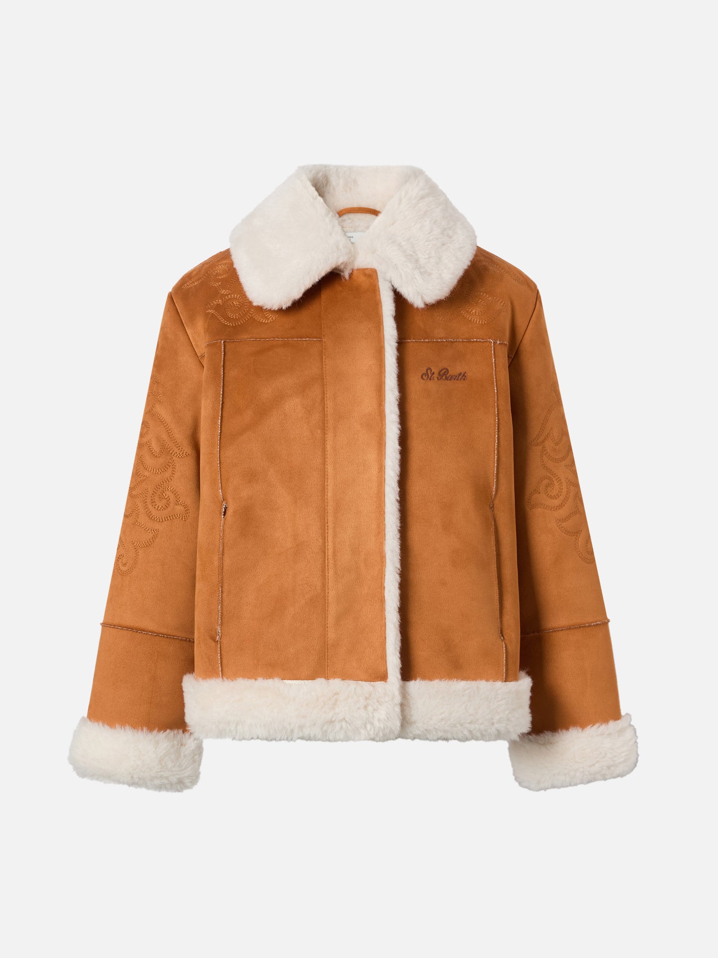 Giacca Lorayne Jr in eco montone con ricamo texano