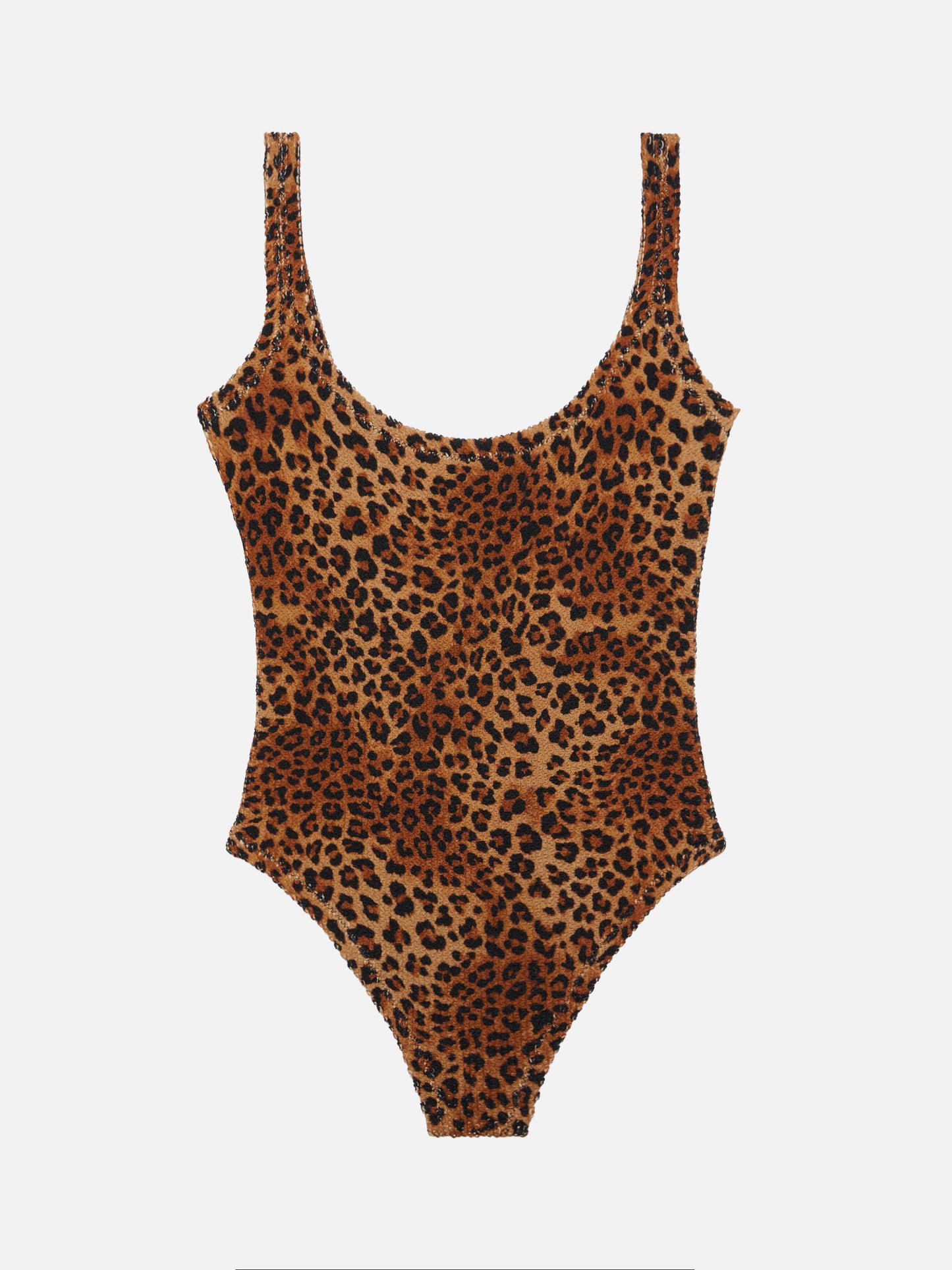 Lora crinkle one-piece swimsuit with animalier print