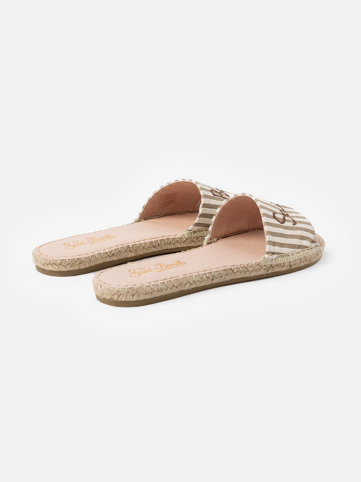 Damen-Espadrillas-Pantoletten Luz mit Saint-Barth-Stickerei