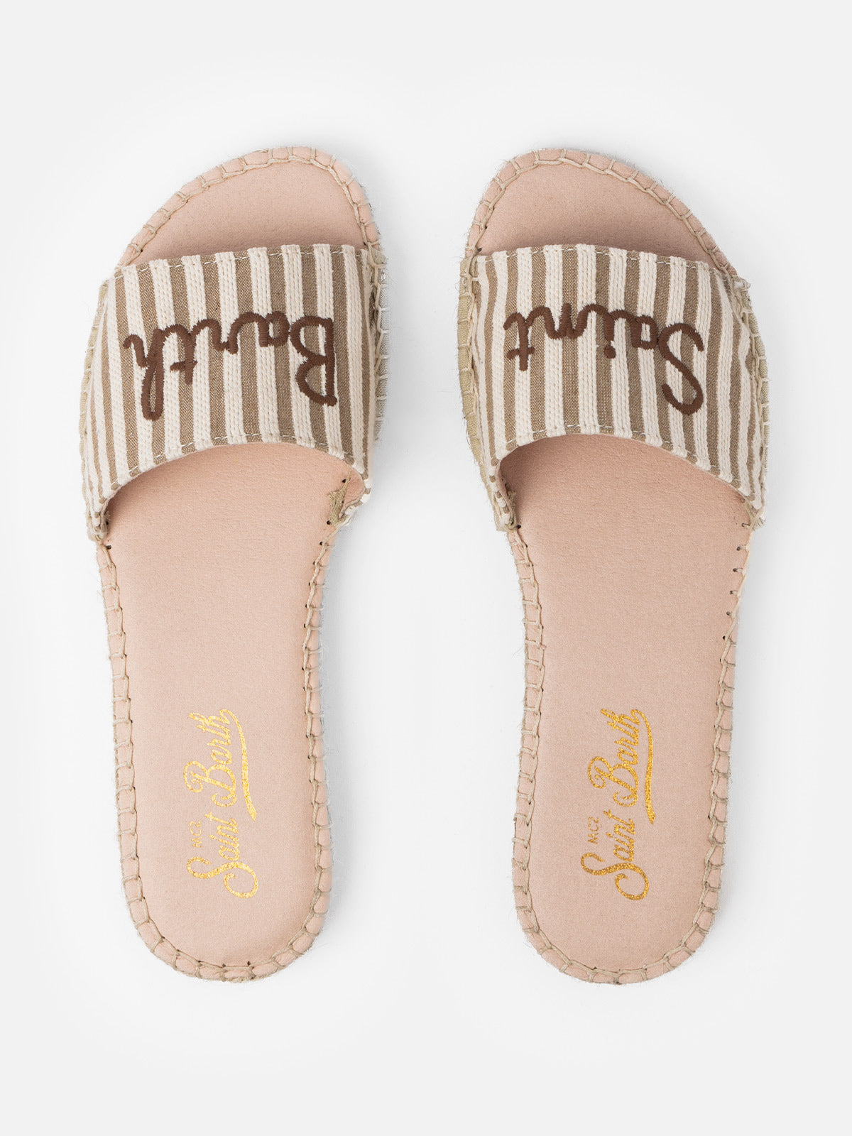 Damen-Espadrillas-Pantoletten Luz mit Saint-Barth-Stickerei
