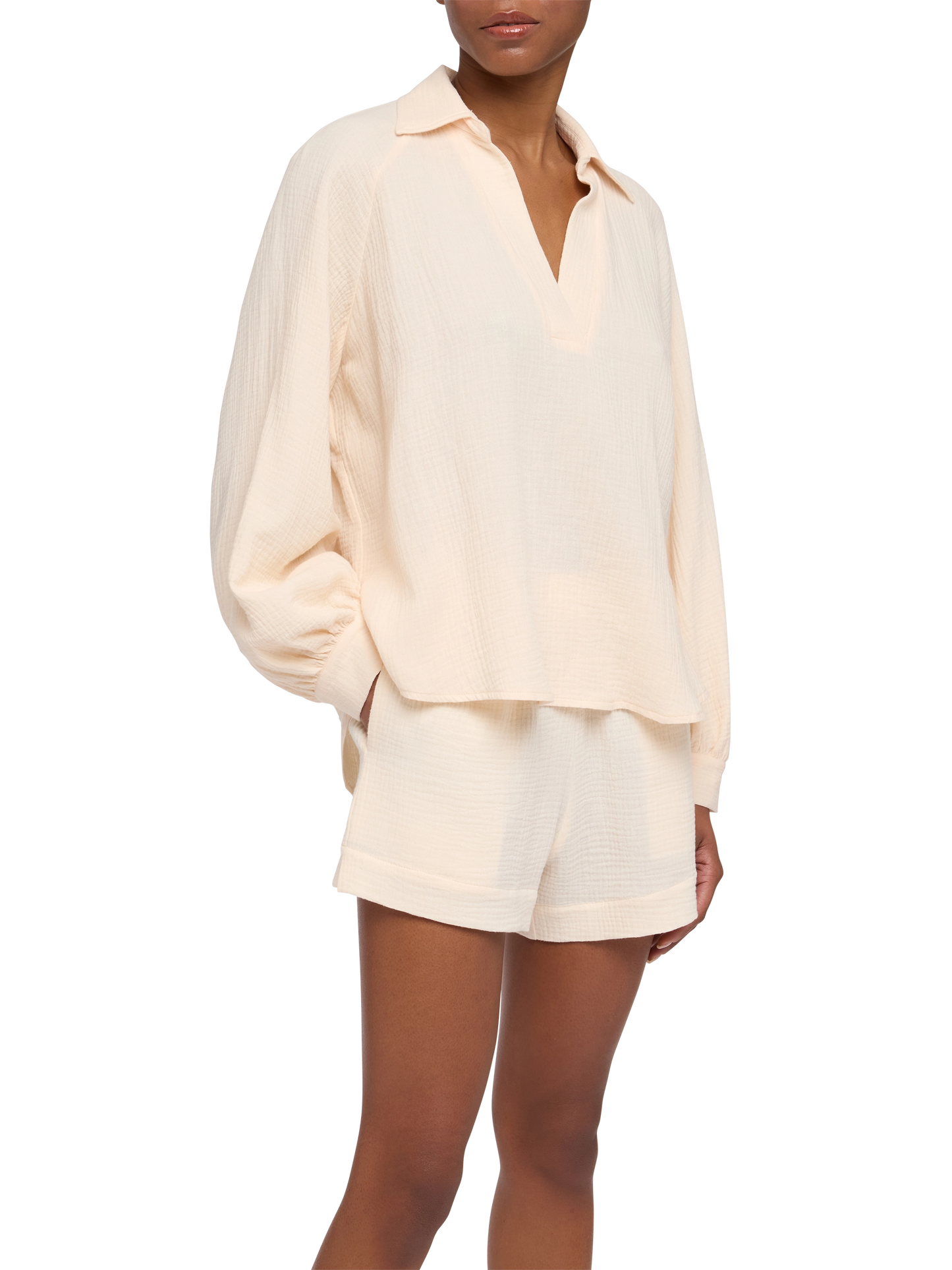 Maira off-white muslin blouse - MC2 Saint Barth