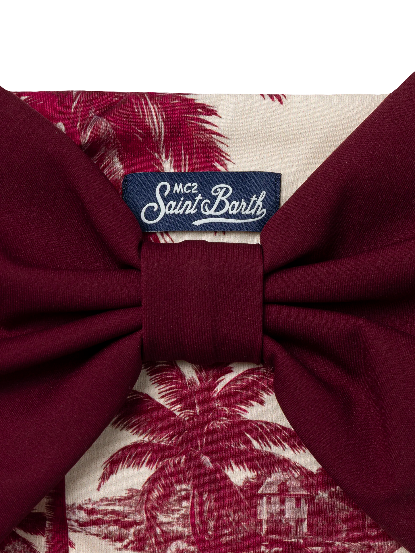 Madame swim briefs with bow and toile de jouy print | AI CO-CREATED DESIGN BY RICKDICK - POWERED BY RED-EYE - MC2 Saint Barth