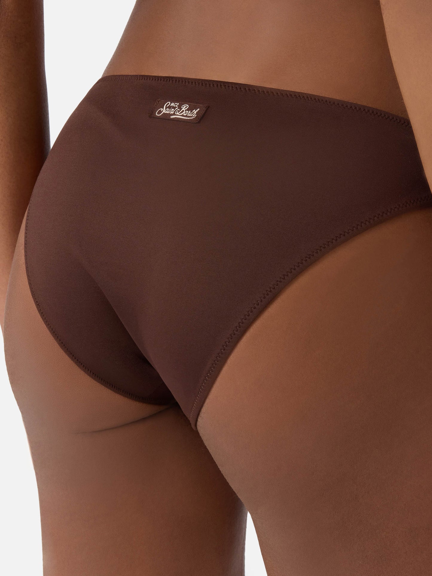 Bikini marron Guiana Maia avec étoile de mer perlée