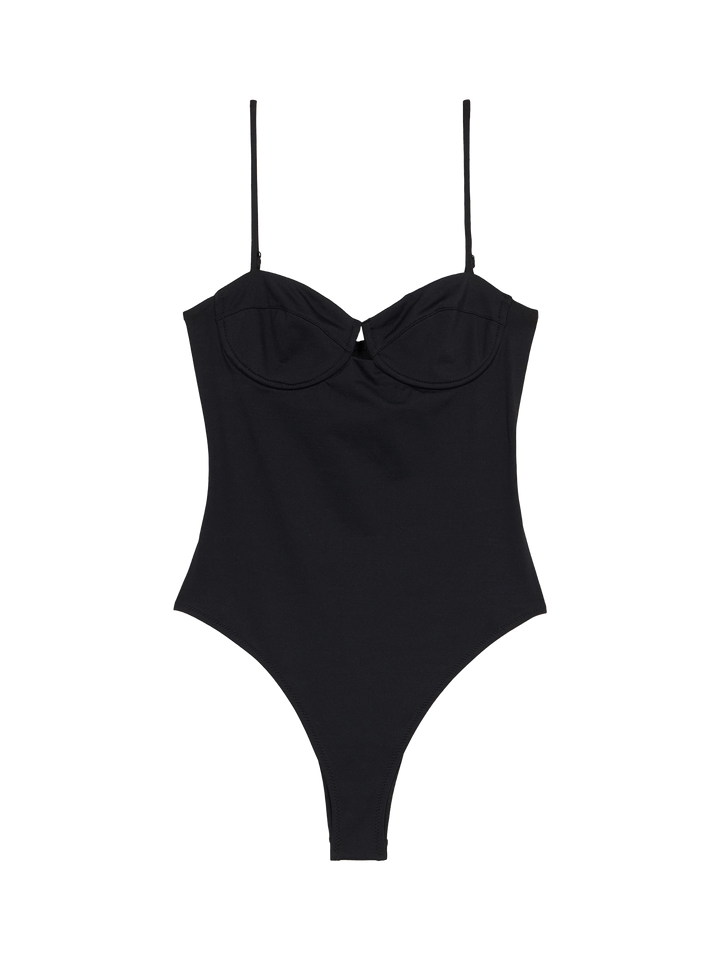 Medea black underwired one-piece swimsuit