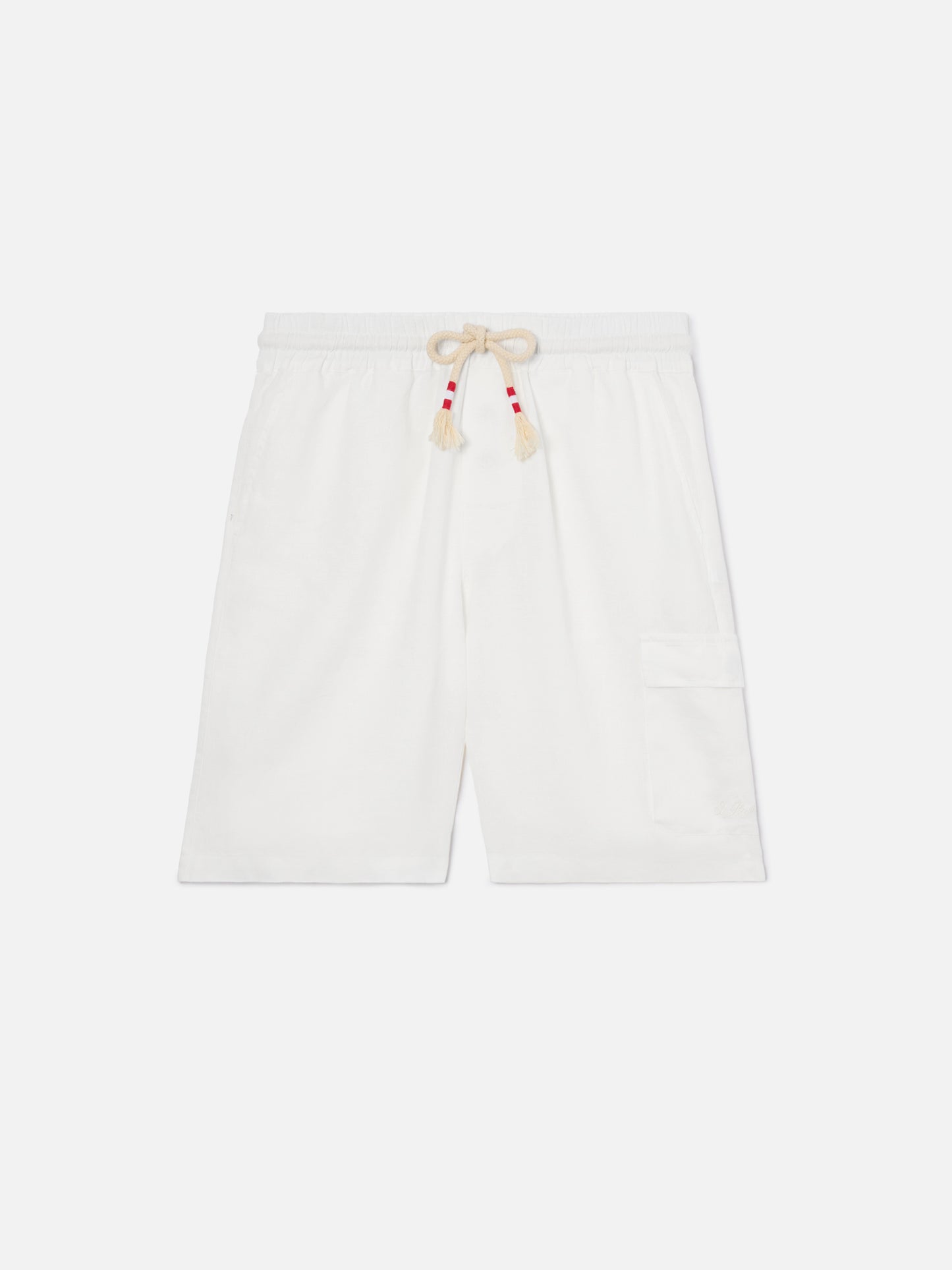 Bermudas Marseille de lino blanco
