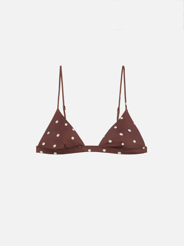 Rylie triangle top with polka dots print
