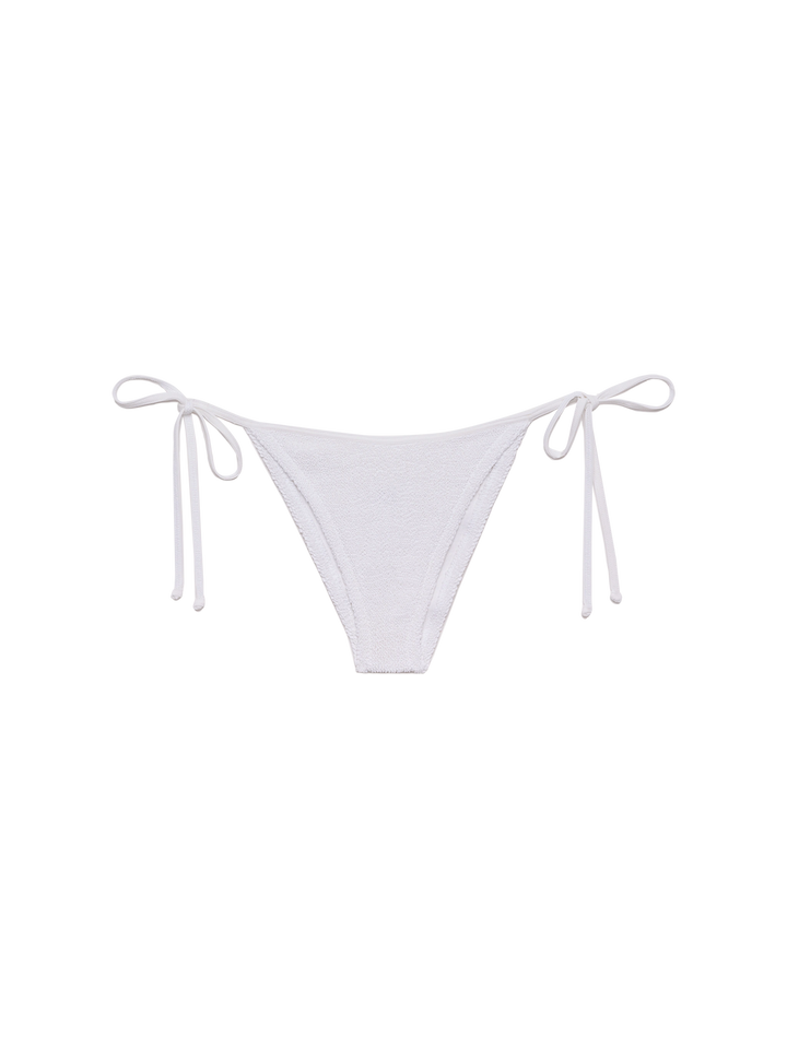 Marielle slip mare classico in crinkle color bianco